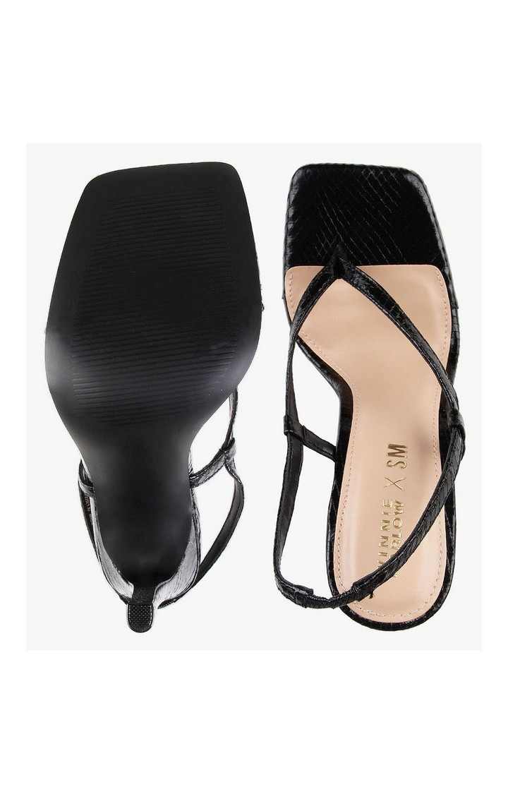 Bashment Black Heel Sandals