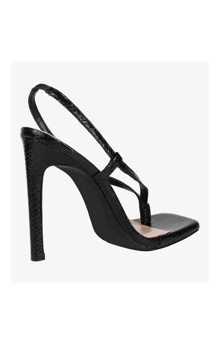 Bashment Black Heel Sandals