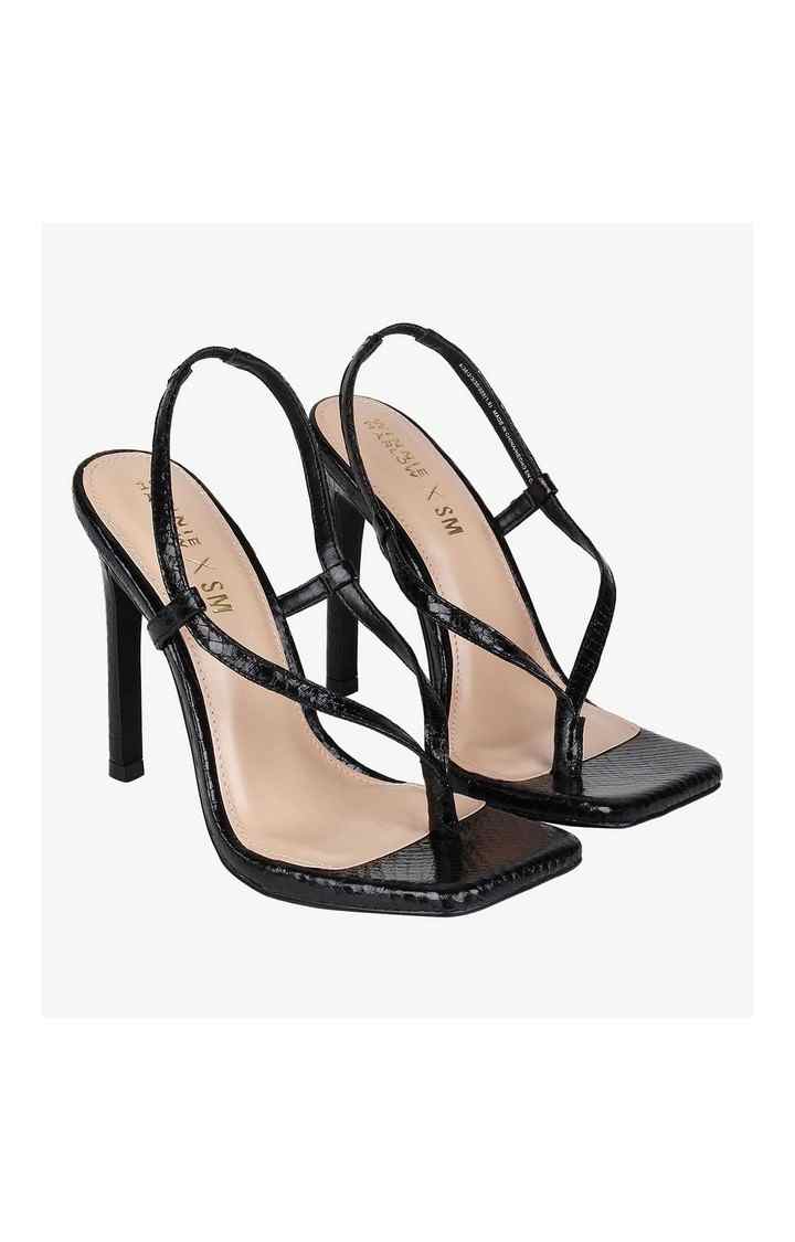 Bashment Black Heel Sandals