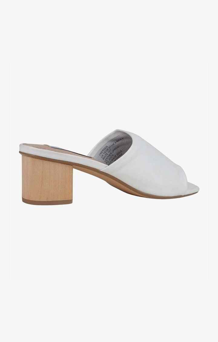 Emersen White Heel Sandals