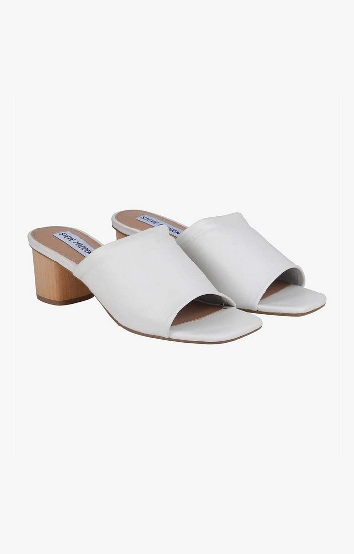 Emersen White Heel Sandals