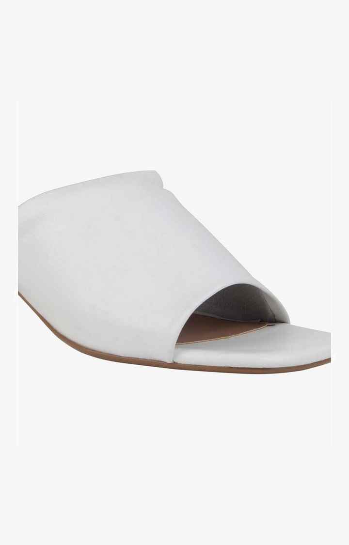 Emersen White Heel Sandals