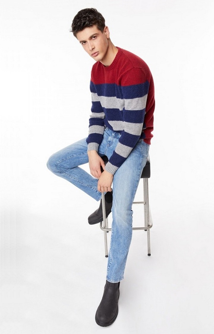 GAS | Everi Striped Crew-Neck Pullover