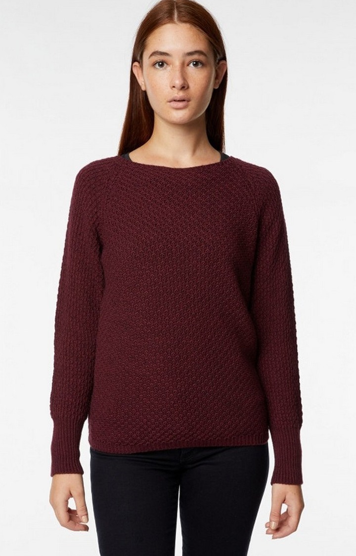 Brick Red Women's Tilli New Textured Sweater