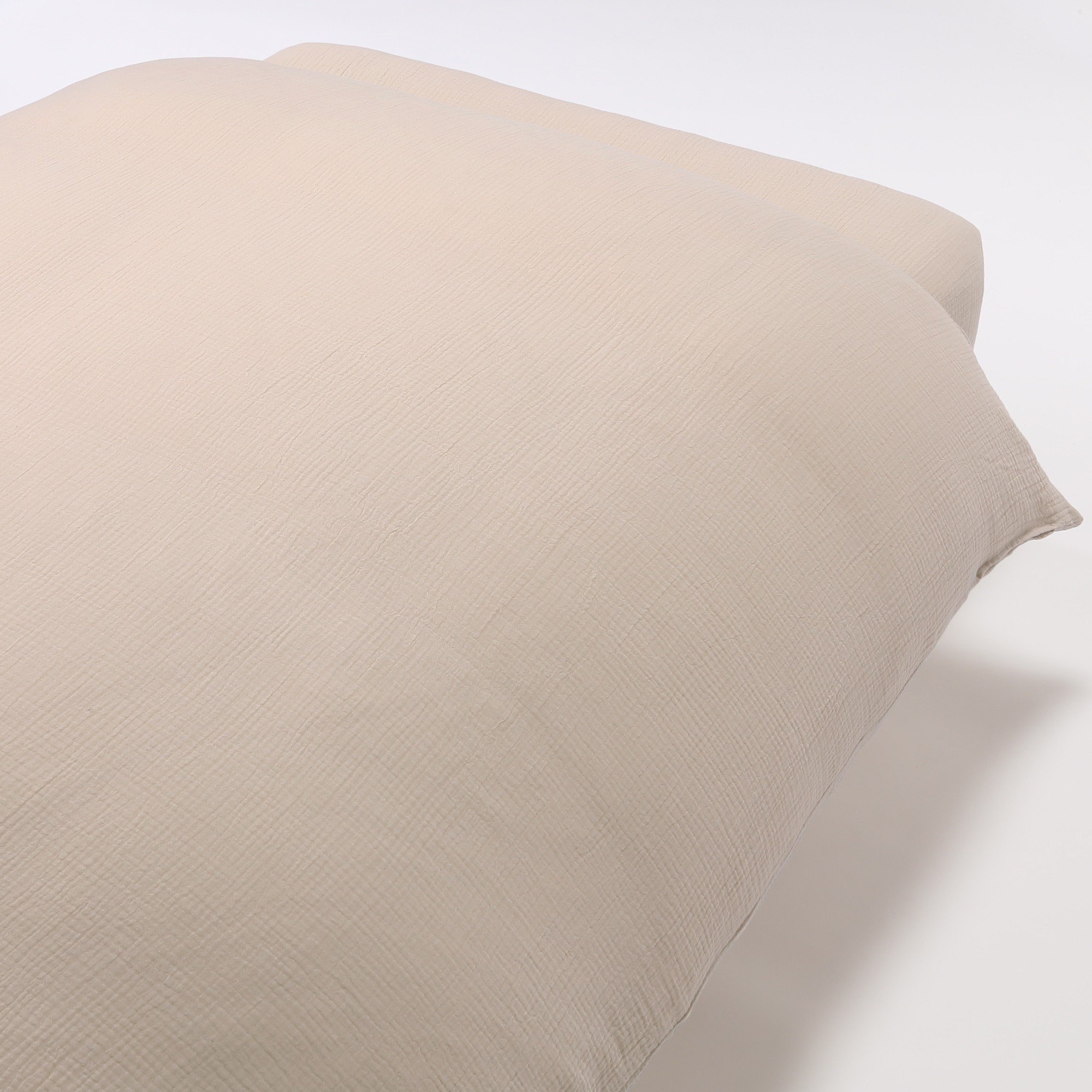 ORGANIC COTTON TRIPLE GAUZE DUVET COVER Q BEIGE
