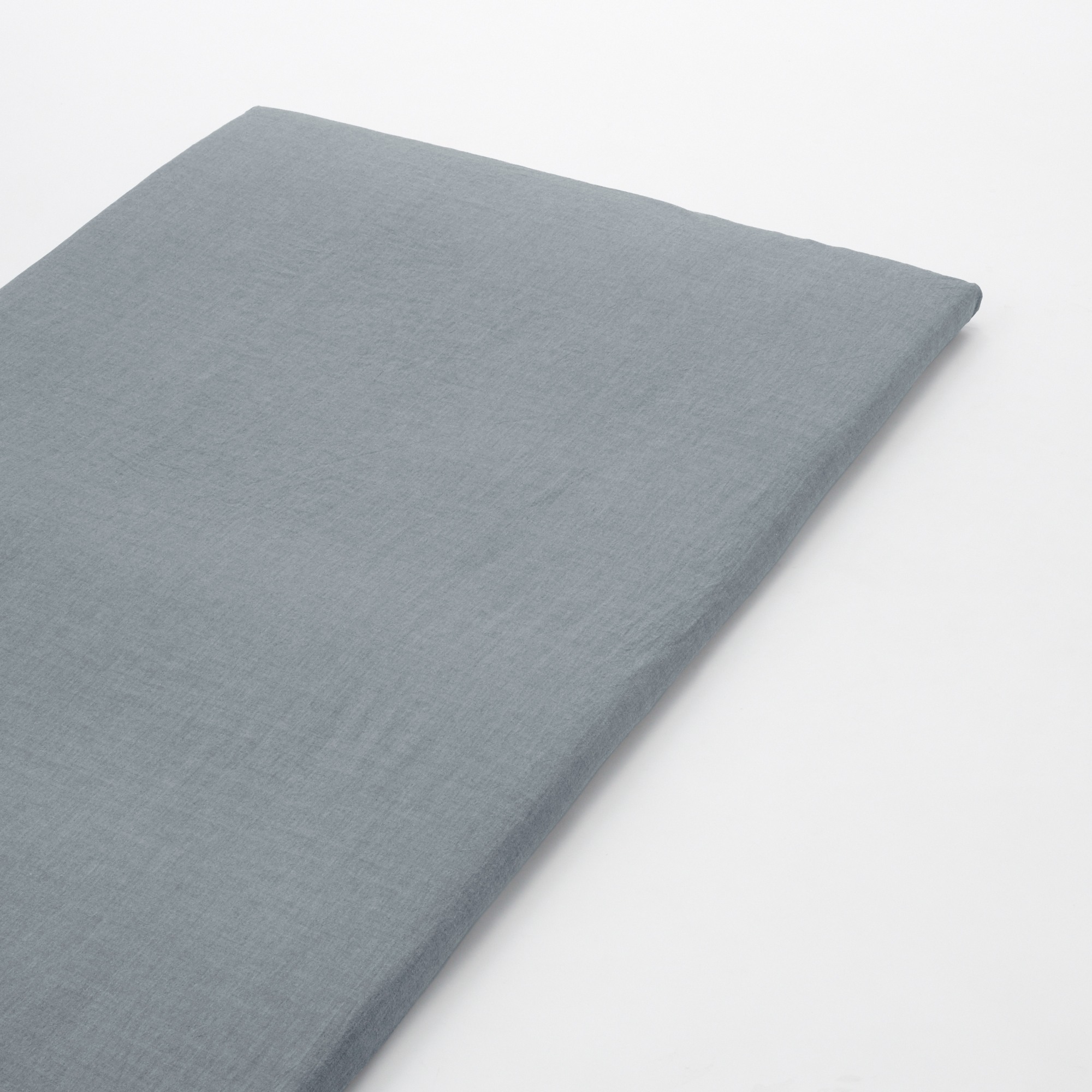 WASHED COTTON FLAT SHEET K NAVY