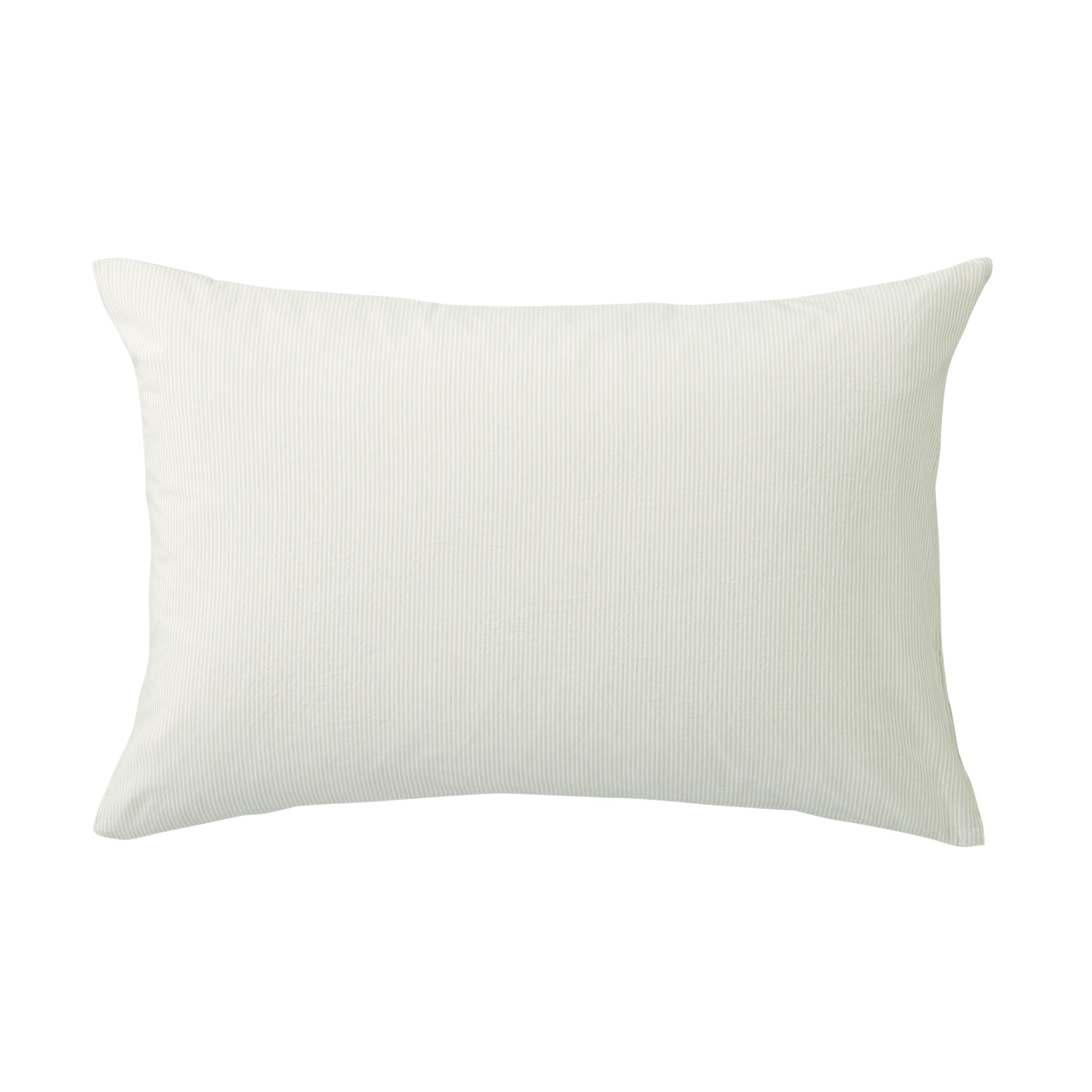WASHEDCOTTON PILLOW CASE LIGHT BEIGE STRIPE