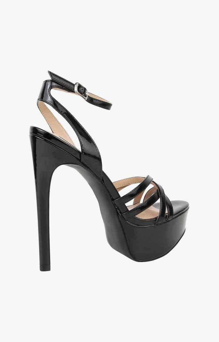 Shaed Black Heel Sandals