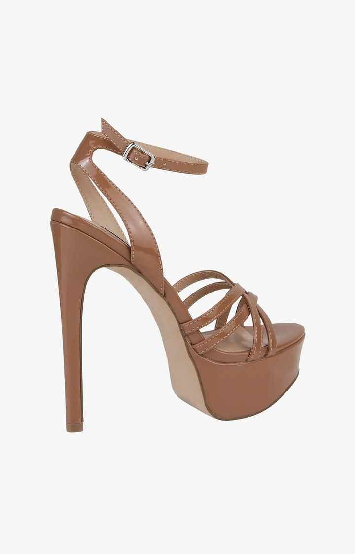 Shaed Beige Heel Sandals
