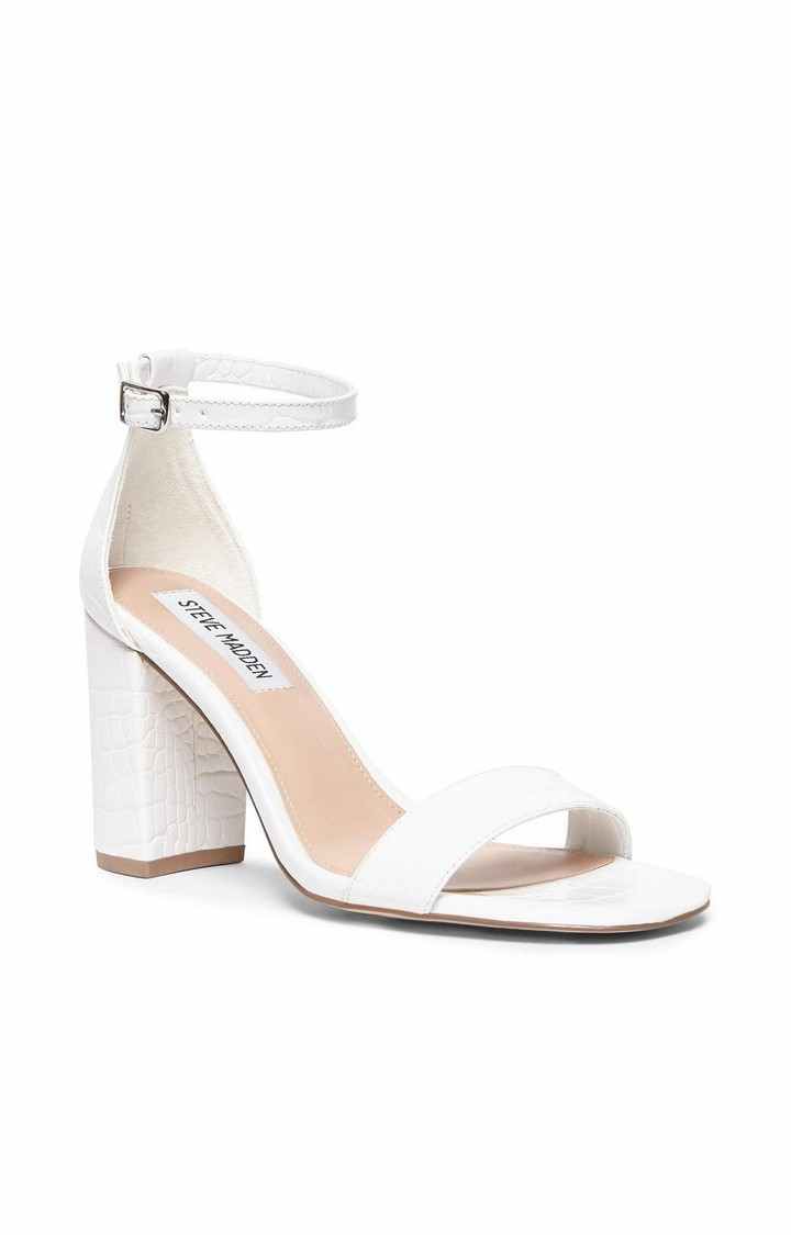 Gigi White Heel Sandals