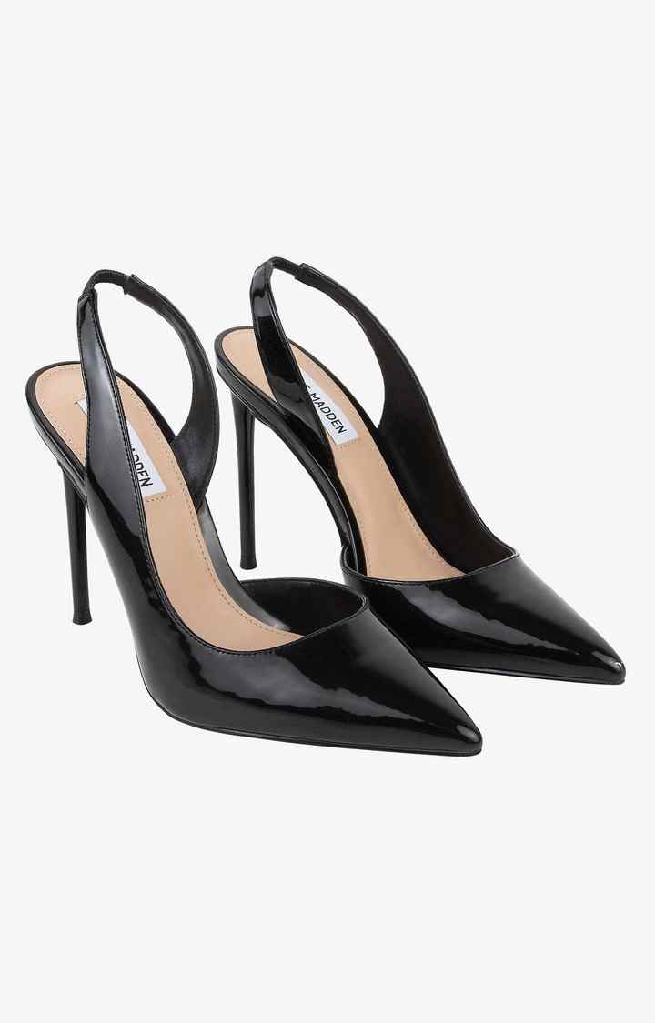 Nadiaa Black Heel Sandals