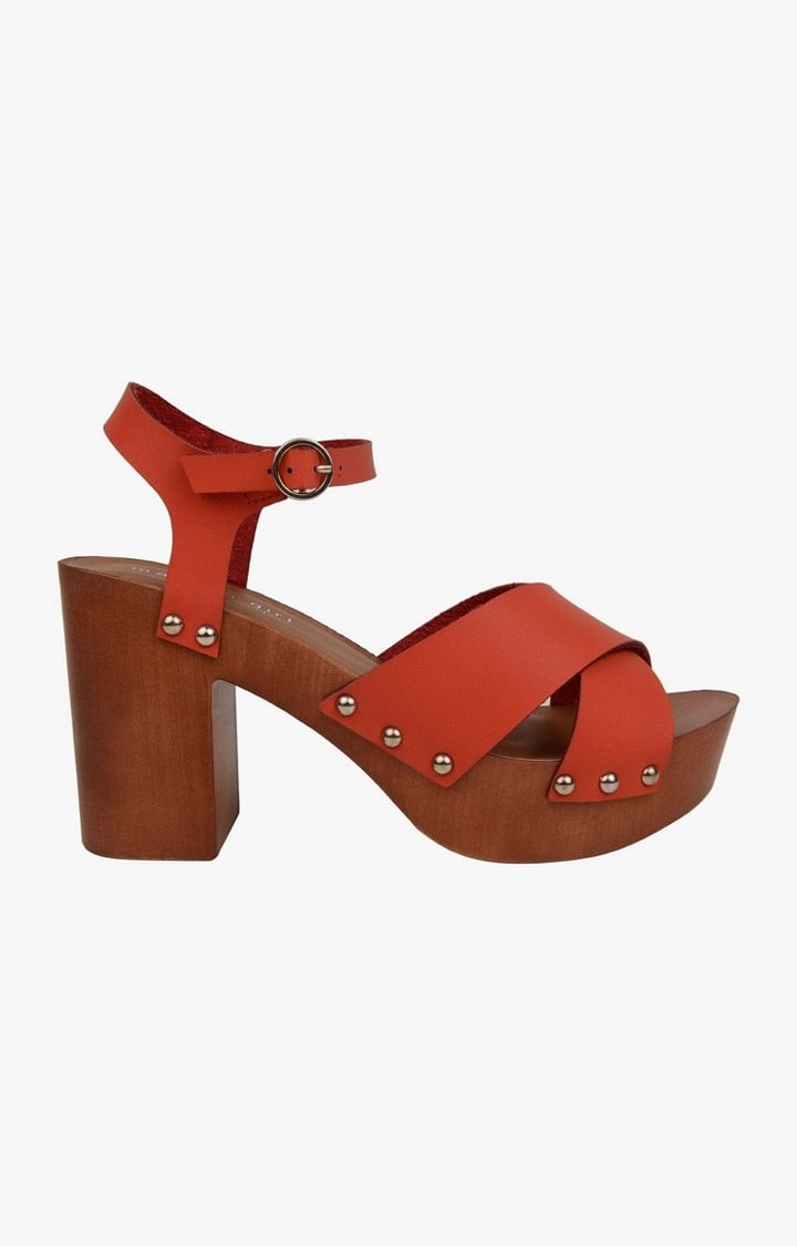 Roosey Orange Heel Sandals
