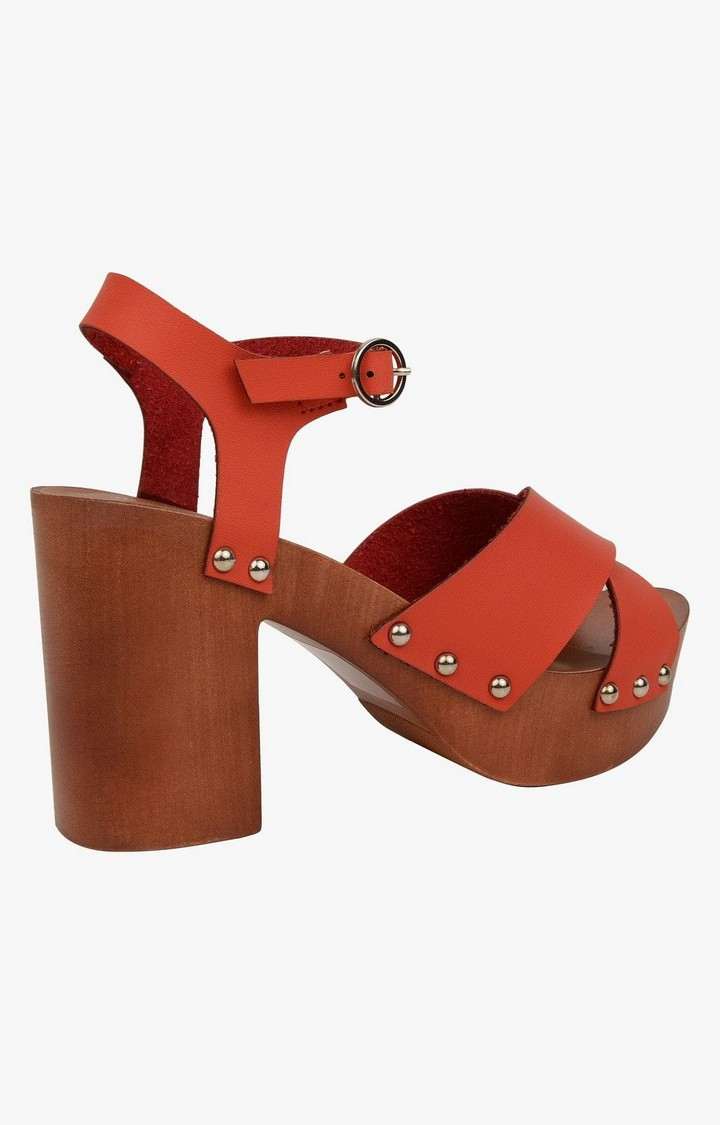 Roosey Orange Heel Sandals