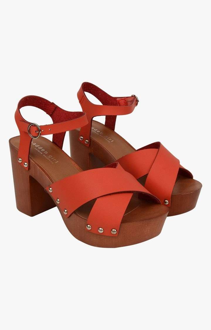 Roosey Orange Heel Sandals