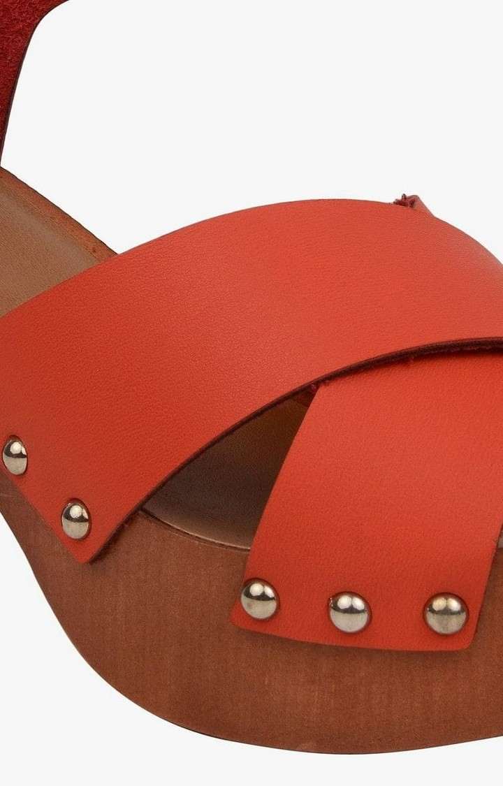 Roosey Orange Heel Sandals