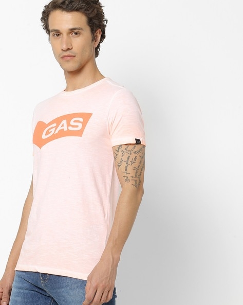 GAS | Scuba Slim Fit Logo Print Crew-Neck T-shirt 0