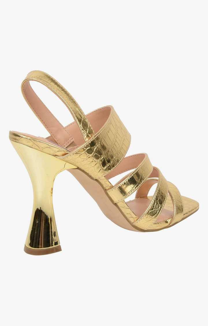 Pop Gold Heel Sandals