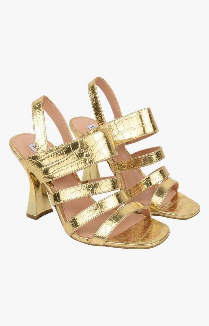 Pop Gold Heel Sandals