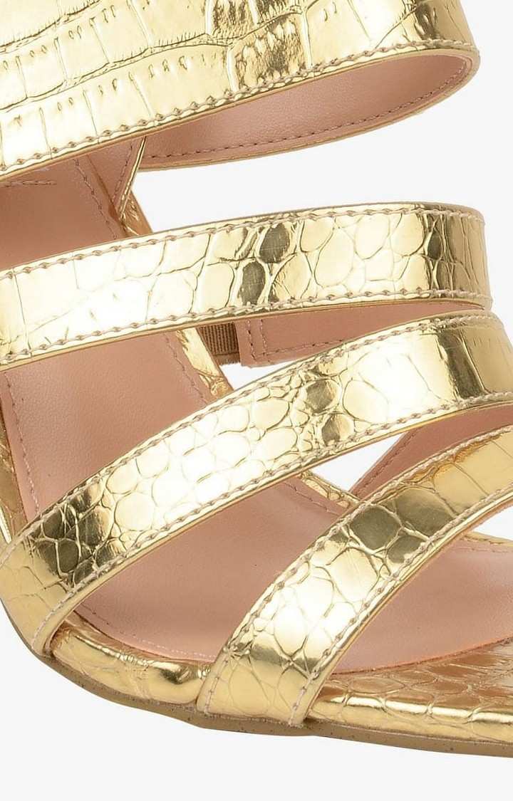 Pop Gold Heel Sandals