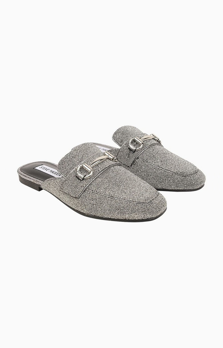 Kori-C Silver Closed Flats & Ballerinas