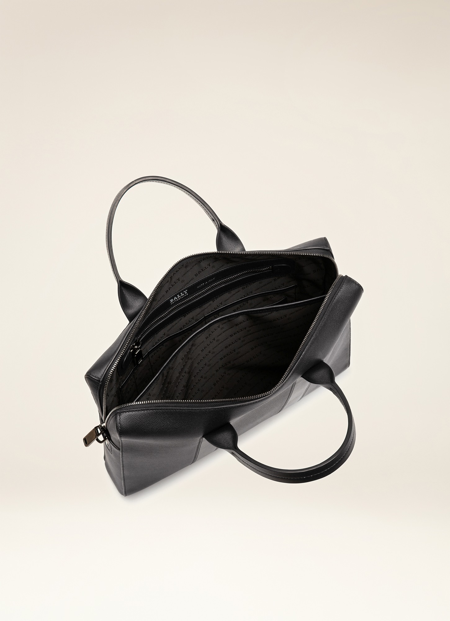 Elter Leather Business Bag In Black
