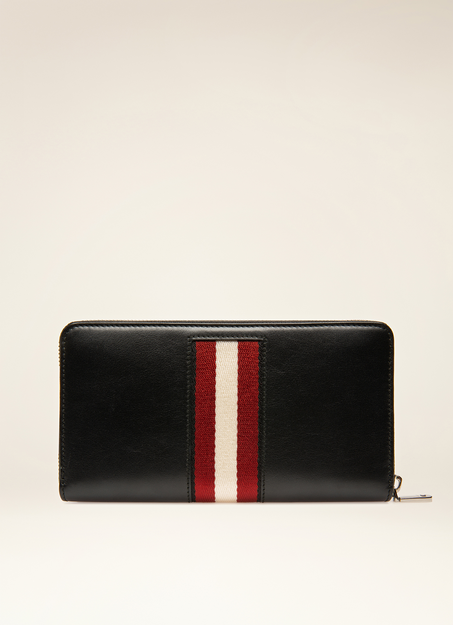 Balen Leather Travel Wallet In Black