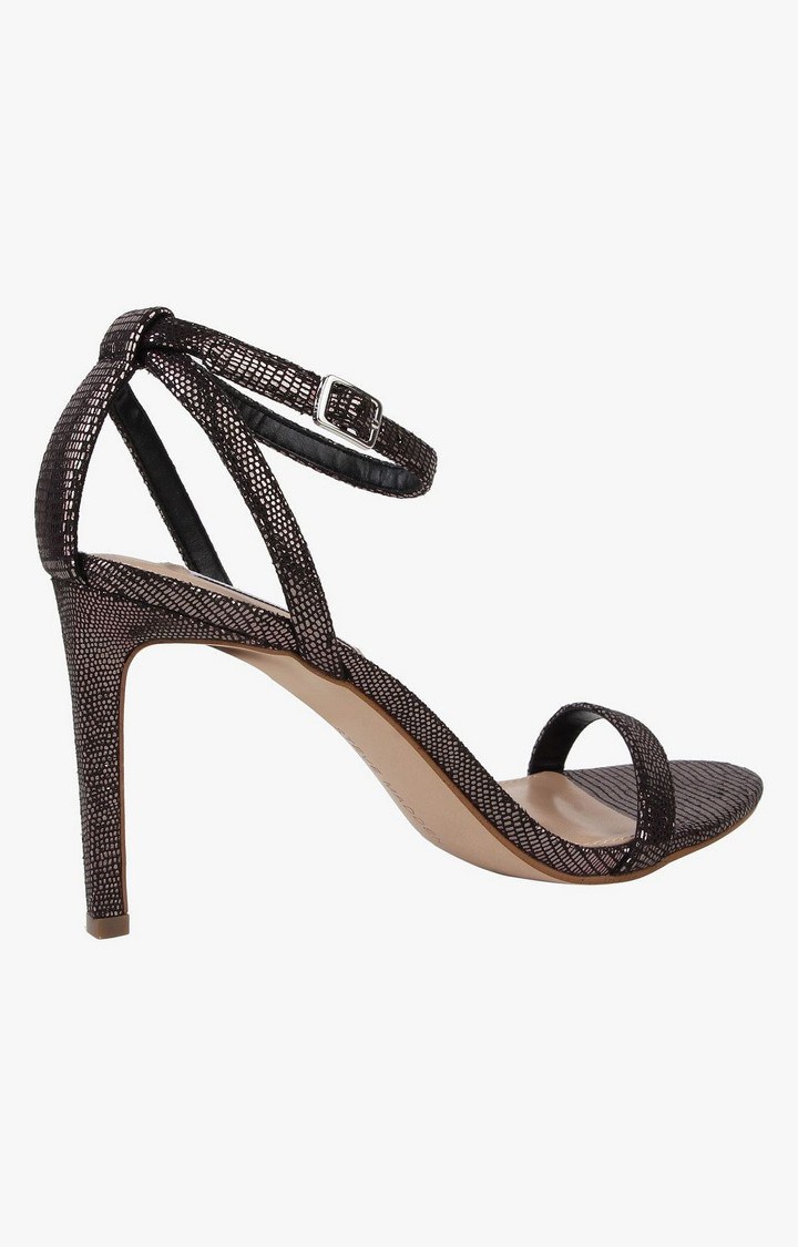 Janet Metallic Heel Sandals