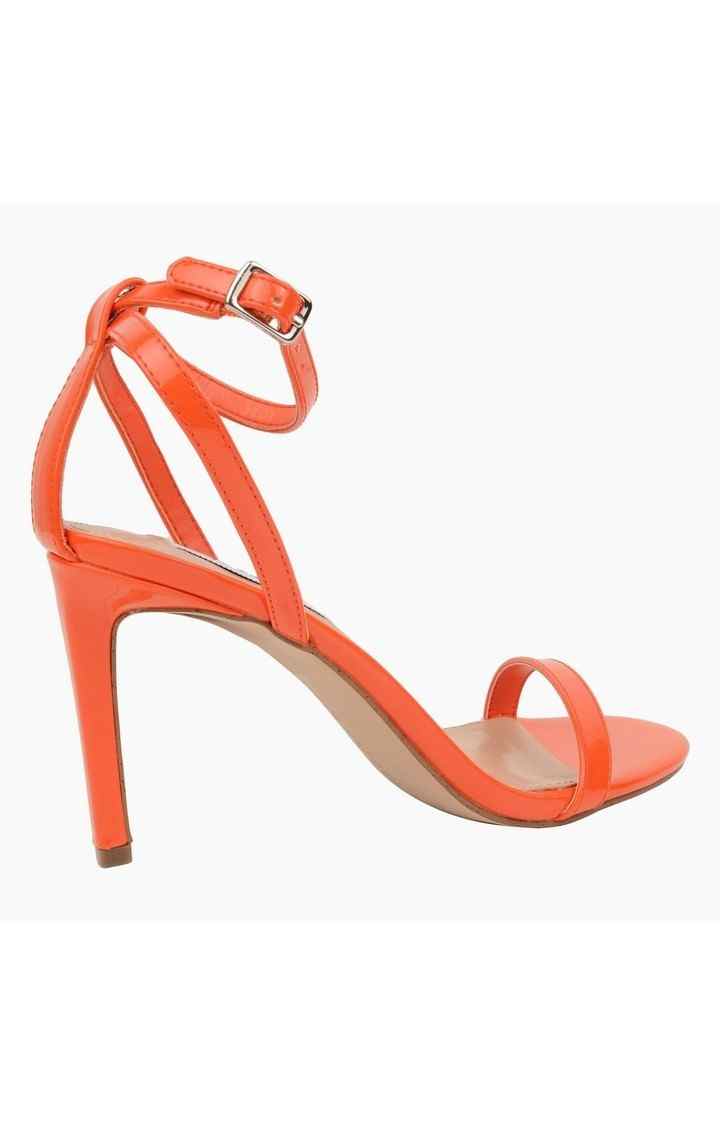 Janet Orange Heel Sandals