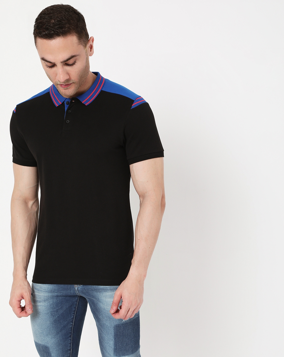 GAS | Slim Fit Polo T-shirt with Contrast Detail 0