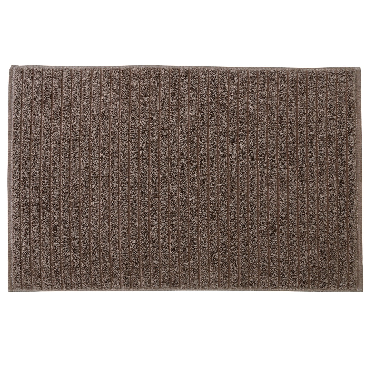 COTTON LINEN BATH MAT S BROWN