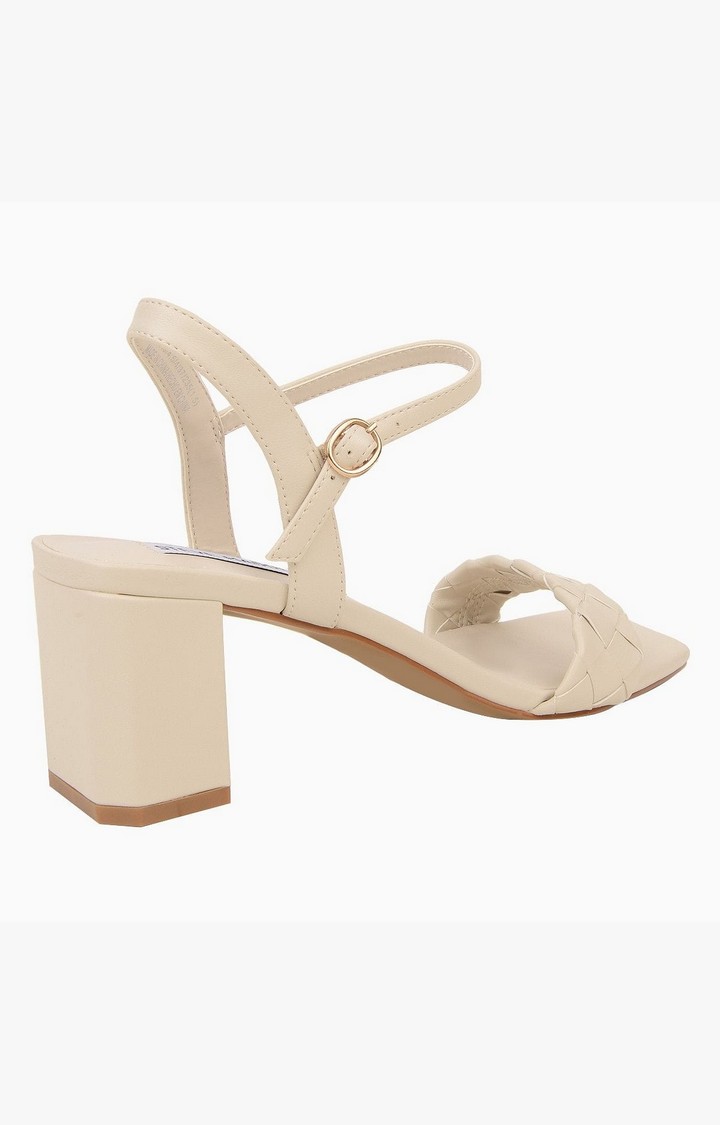 Haddie White Heel Sandals