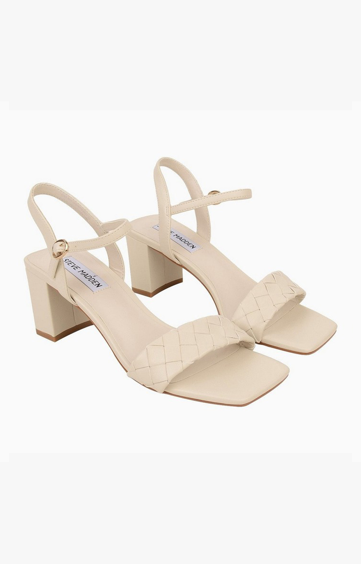 Haddie White Heel Sandals