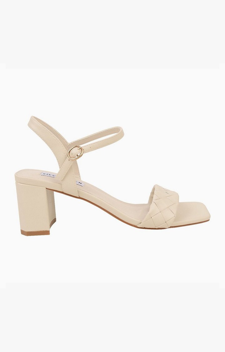 Haddie White Heel Sandals