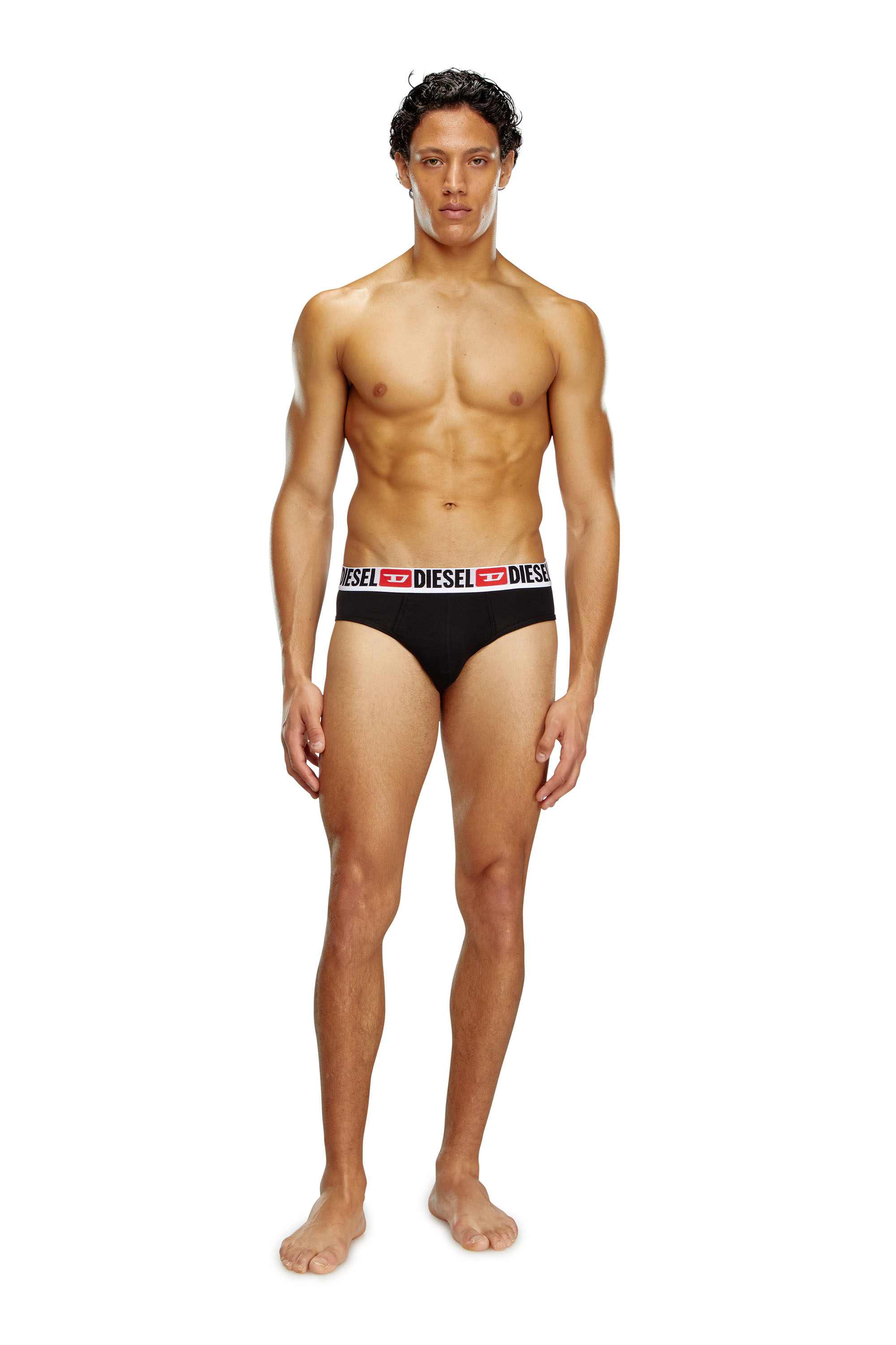 Black Three-pack of solid-colour briefs