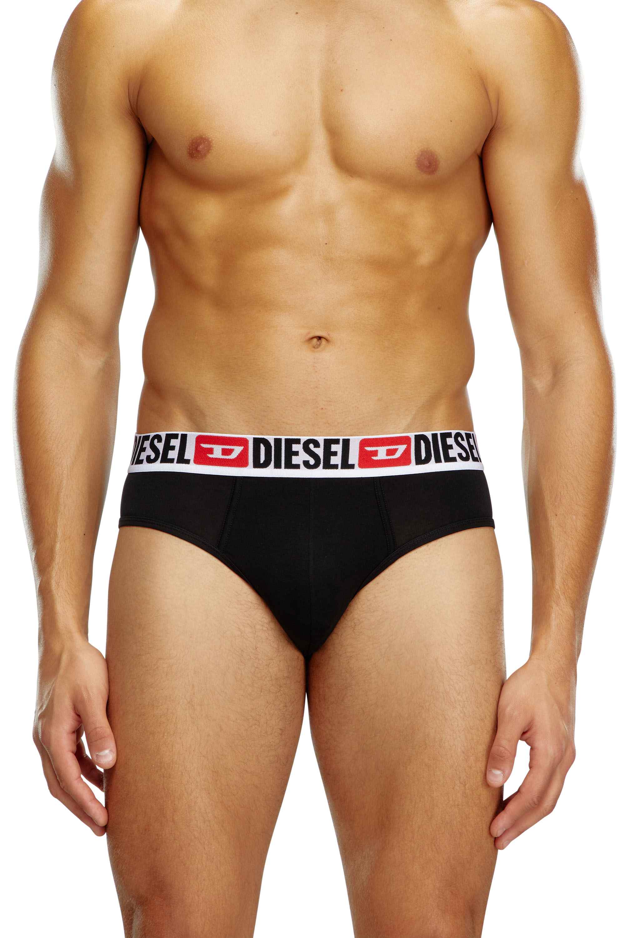 Black Three-pack of solid-colour briefs