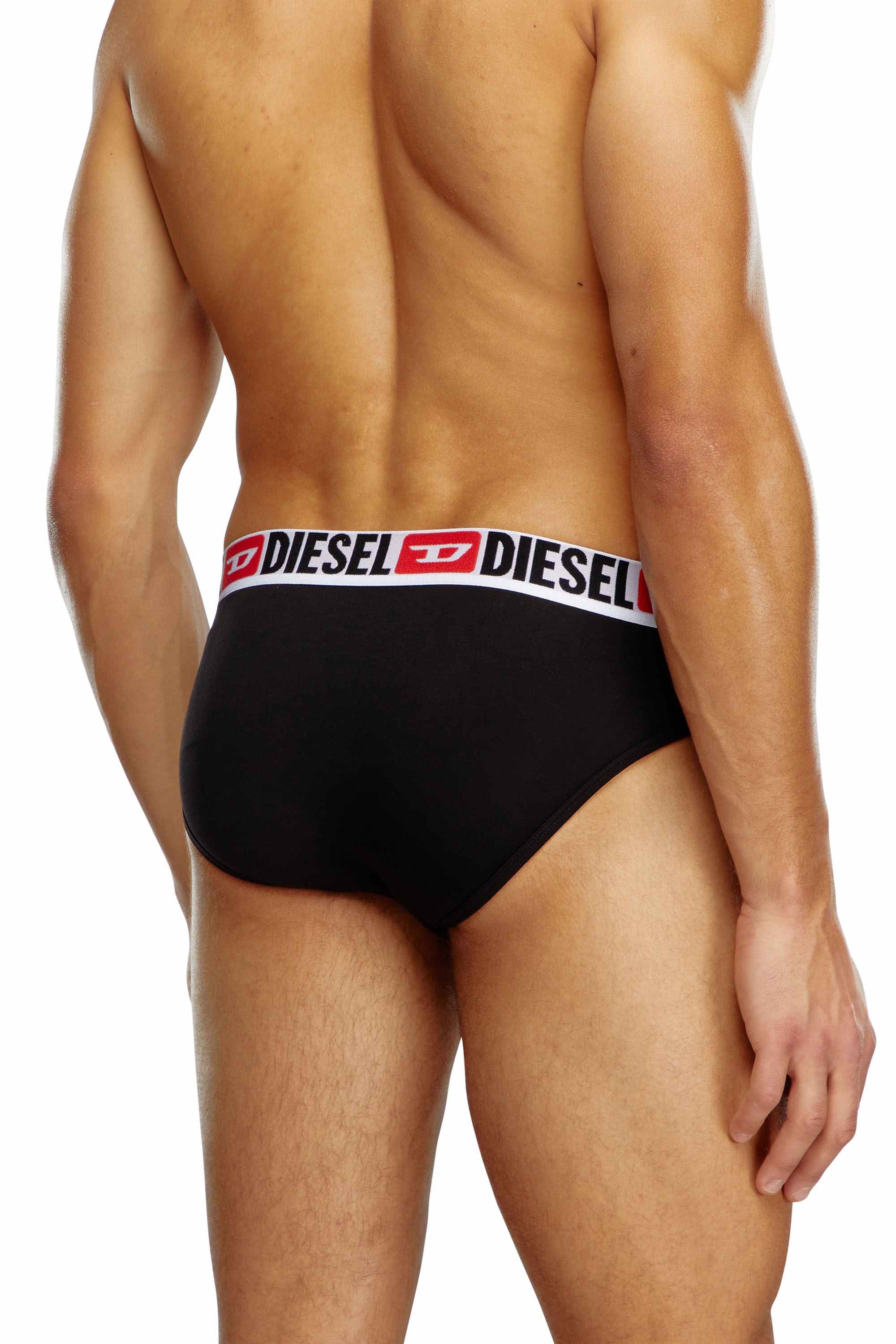 Black Three-pack of solid-colour briefs