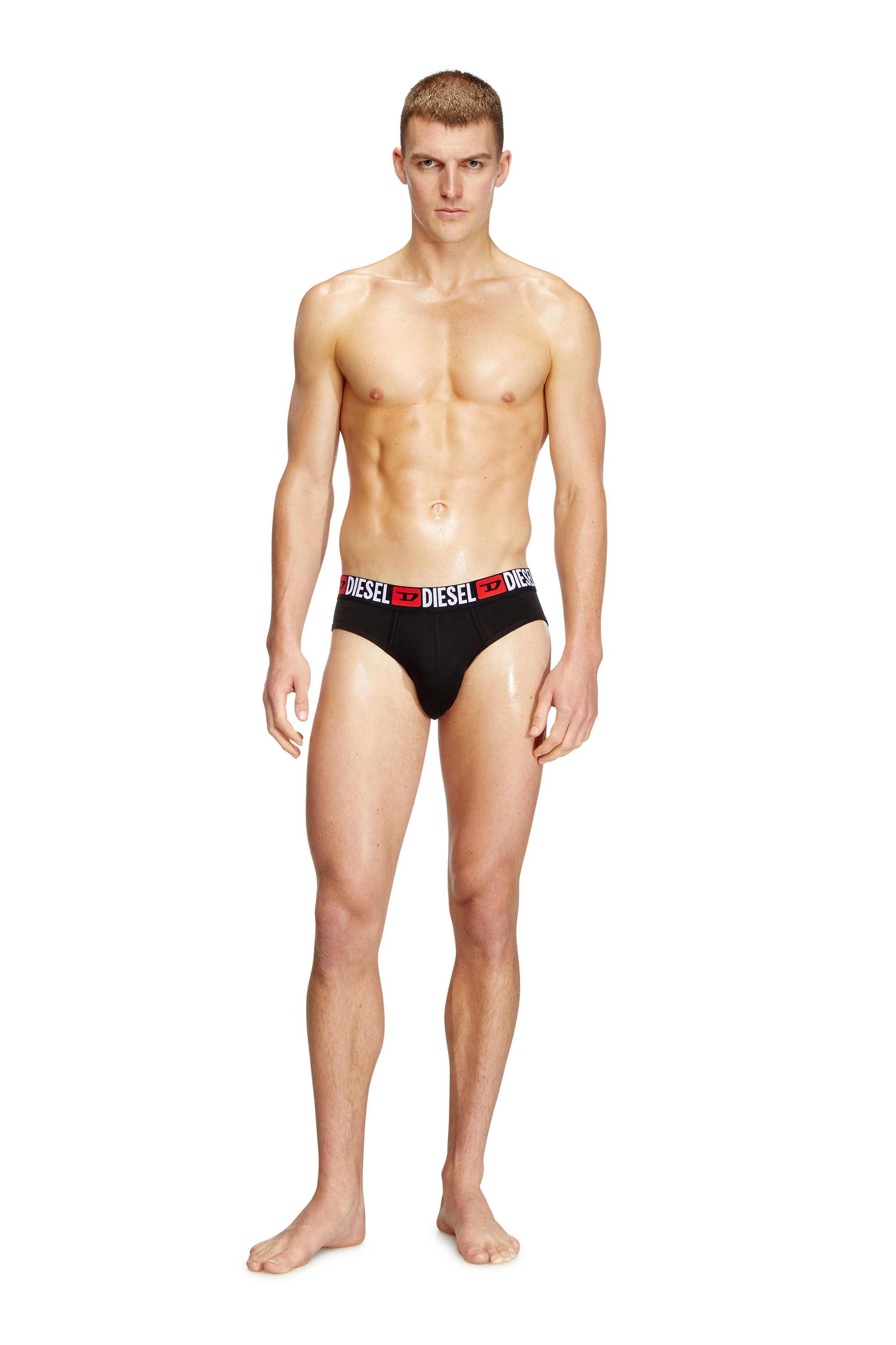 Black Three-pack of solid-colour briefs
