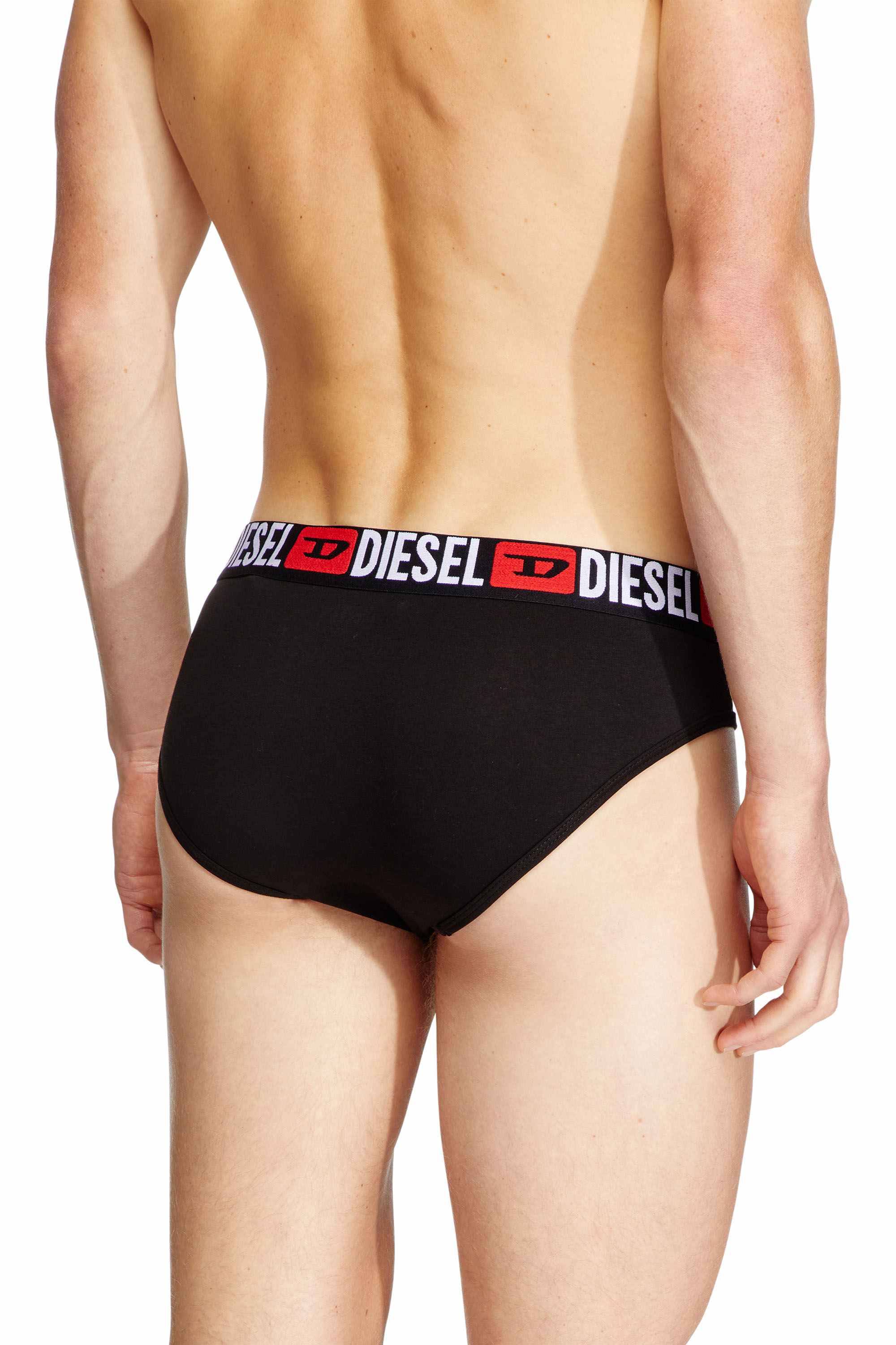 Black Three-pack of solid-colour briefs