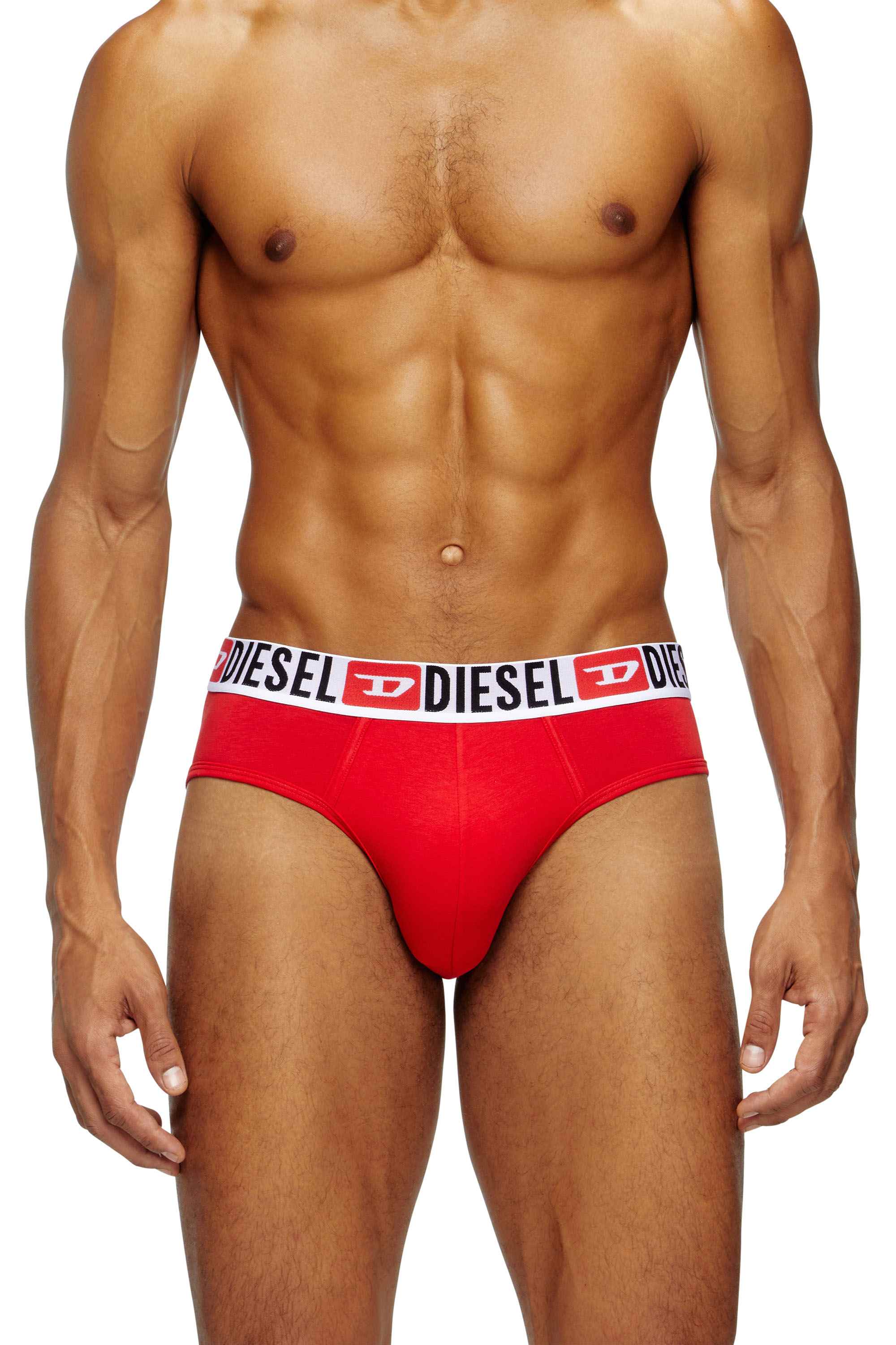 Blue Three-pack of solid-colour briefs