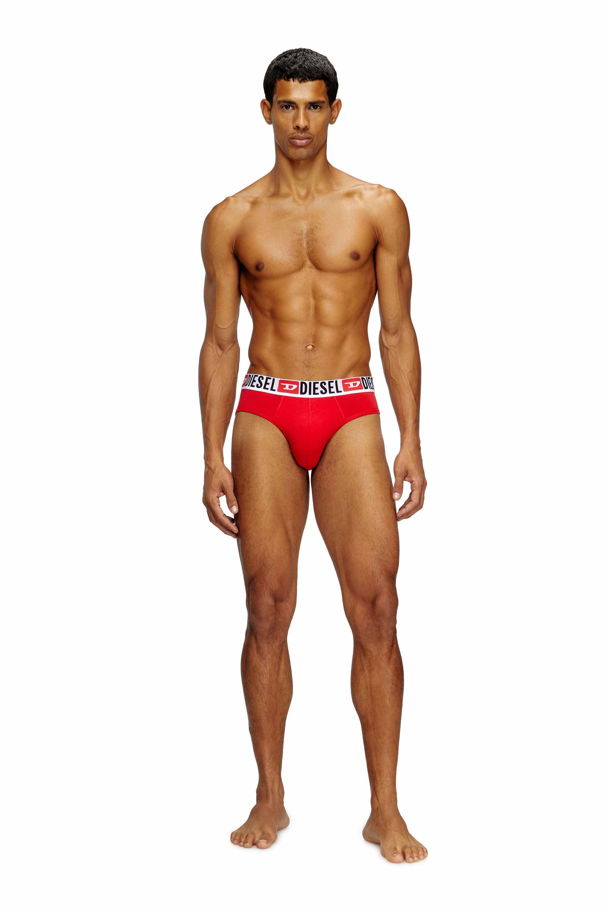 Blue Three-pack of solid-colour briefs