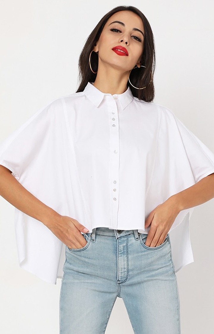 GAS | High-Low Poncho Shirt
