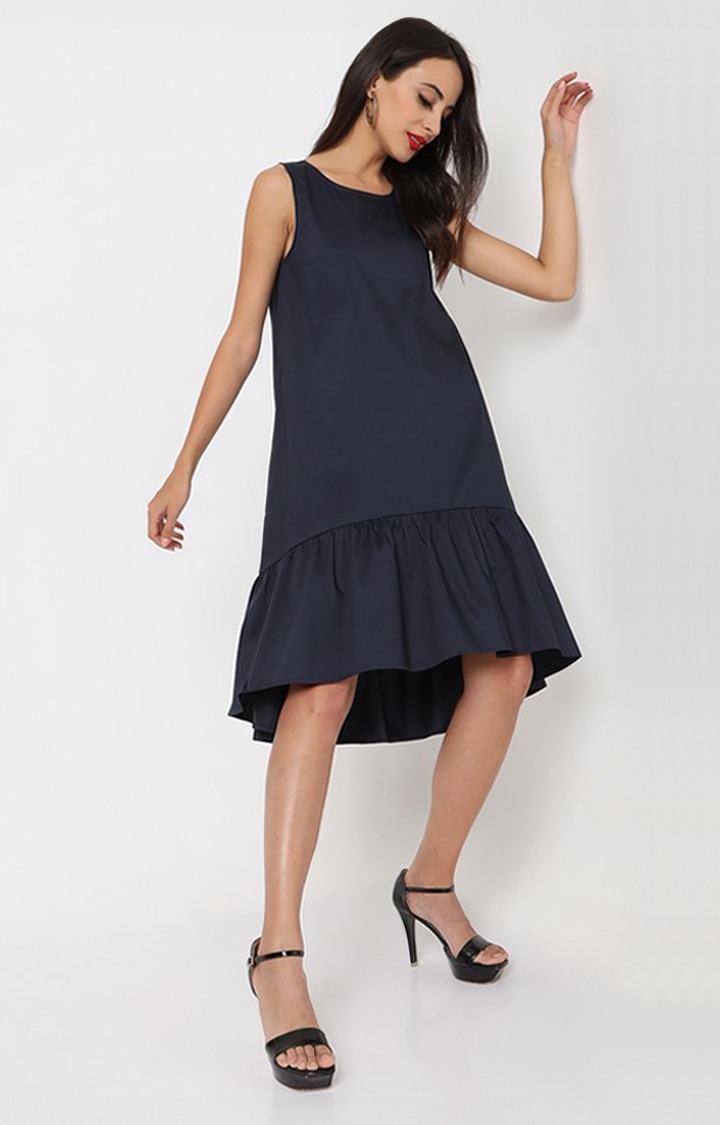 GAS | Shift Dress with Ruffled Hemline