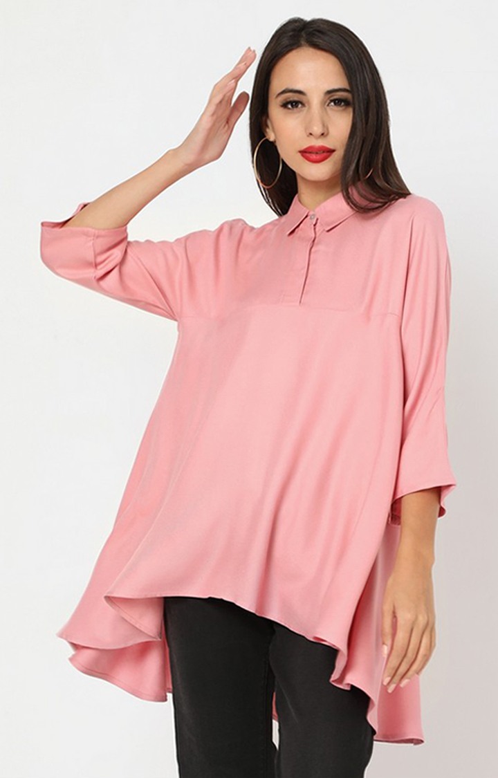 GAS | Panelled Shirt with Dipped Hemline