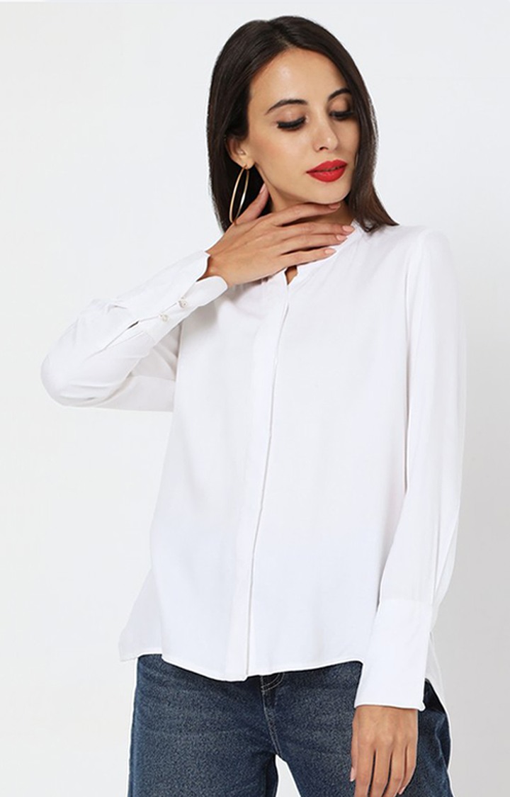 GAS | Blouse with Mandarin Collar