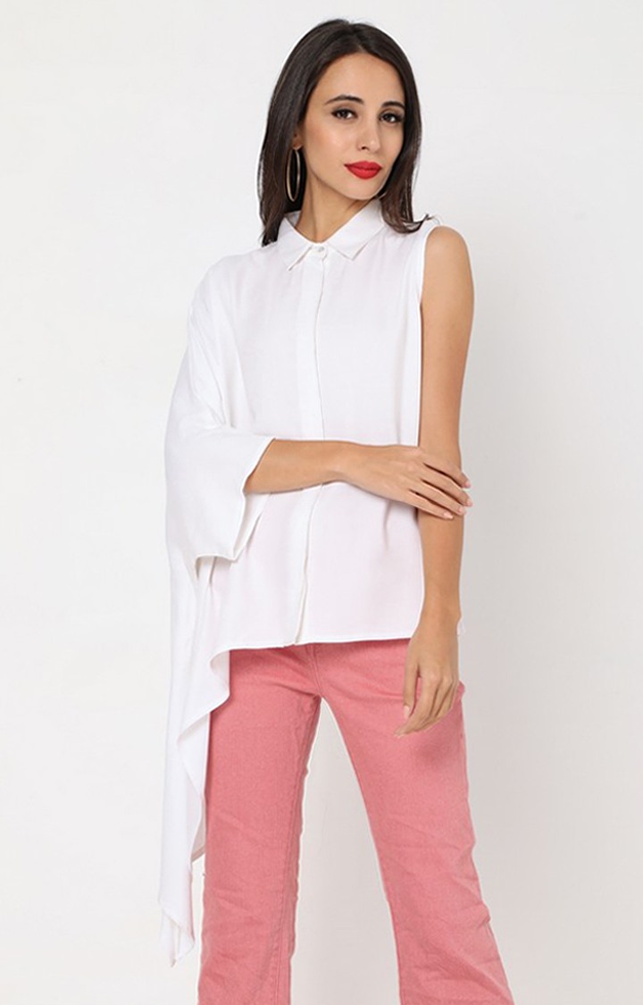 GAS | Asymmetrical Shirt with Concealed Button Placket