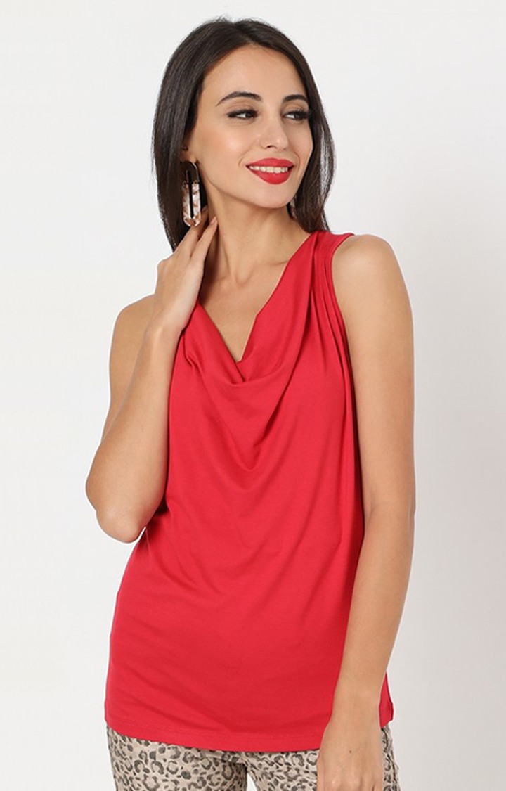 GAS | Cowl-Neck Sleeveless Top