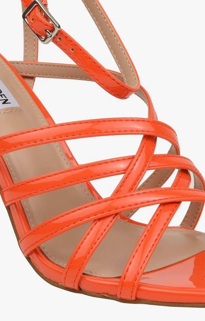 Tantalize Orange Heel Sandals