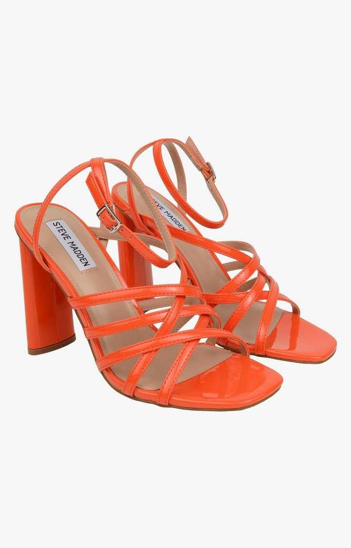 Tantalize Orange Heel Sandals