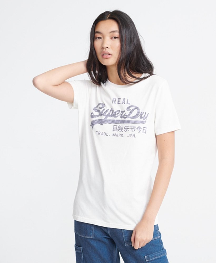 VINTAGE LOGO GINGHAM T-SHIRT