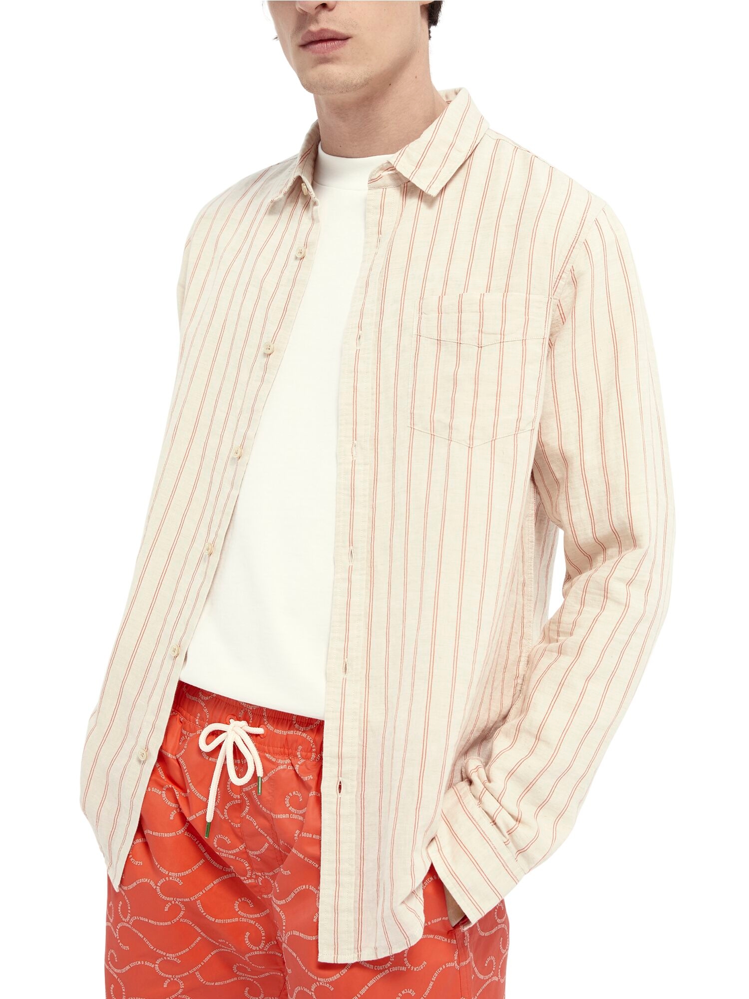 Scotch & Soda | REGULAR FIT- Striped shirt with organic cotton blend 11